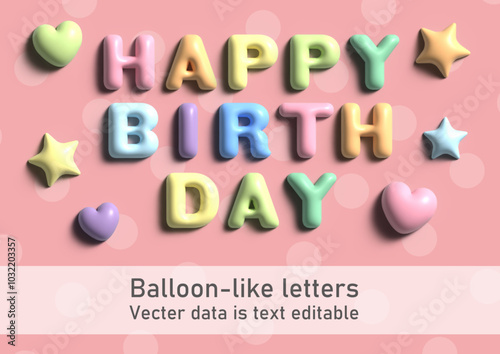 BALLOON Pastel color アピアランス編集可能