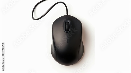 Computer Mouse Isolated on White Background for Tech and Office Use