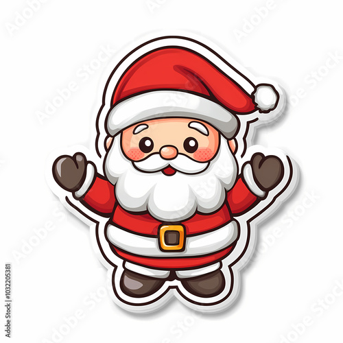 Santa claus sticker vector image