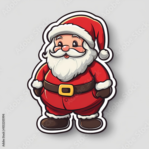 Santa claus sticker vector image