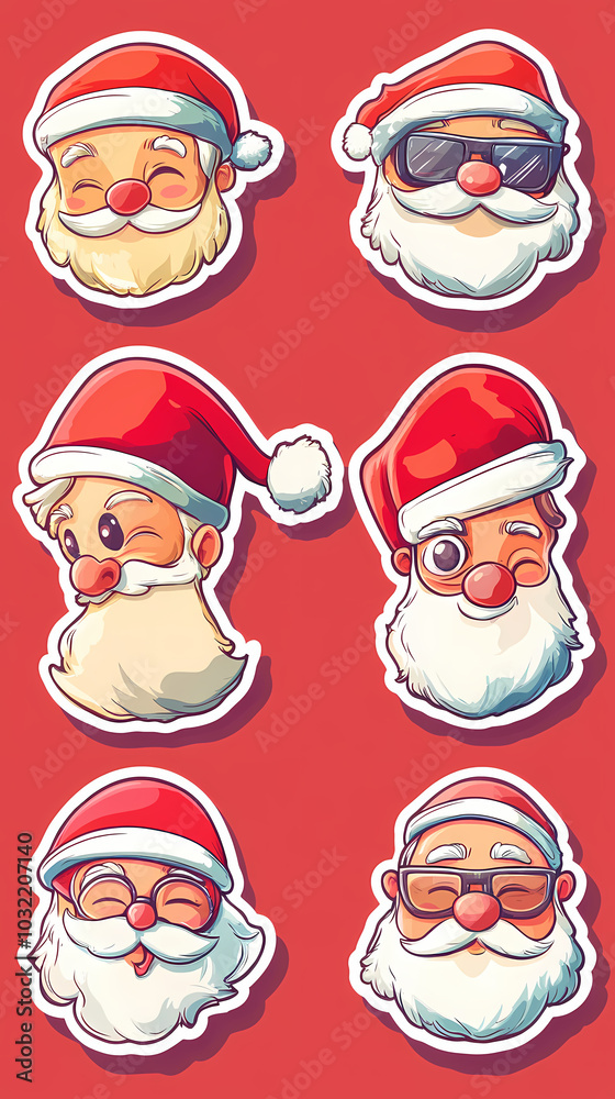 Santa claus sticker vector image
