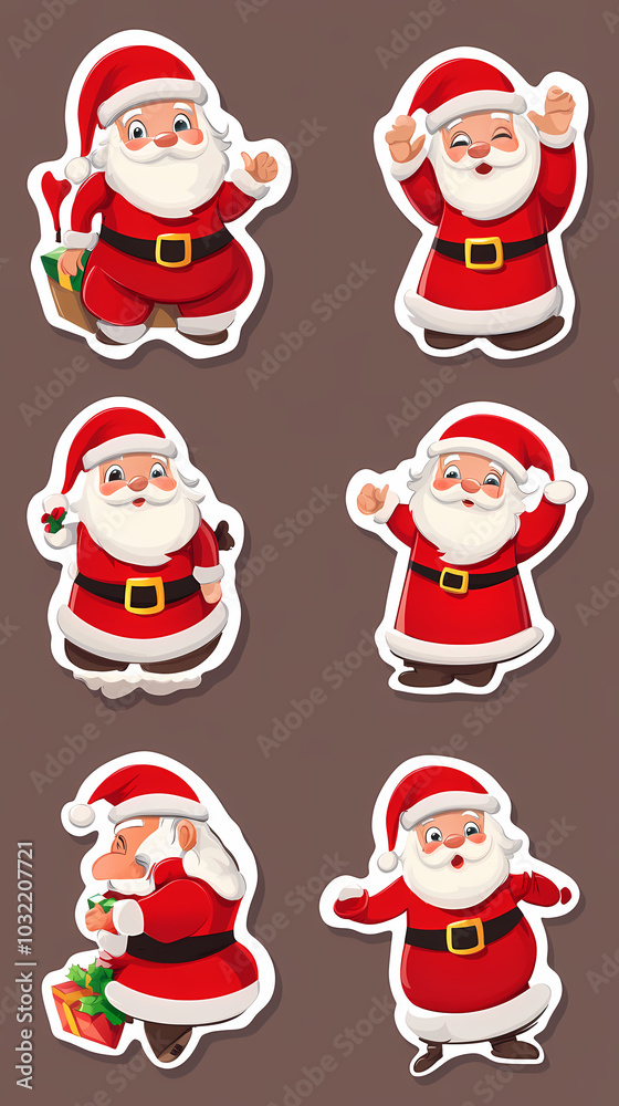 Santa claus sticker vector image Santa claus sticker vector image