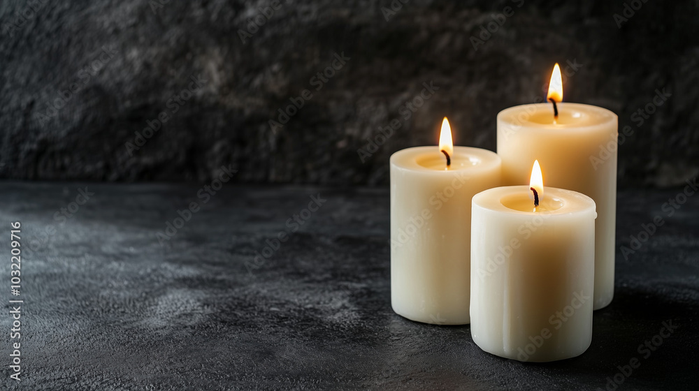 candles on a dark background