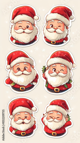 Santa claus sticker vector image