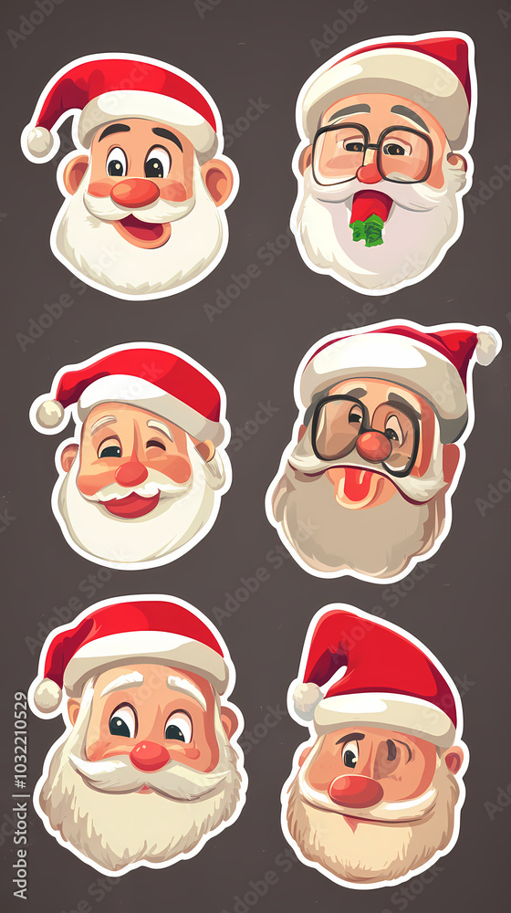Santa claus sticker vector image Santa claus sticker vector image
