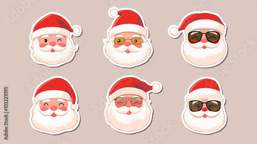 Santa claus sticker vector image