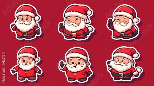 Santa claus sticker vector image