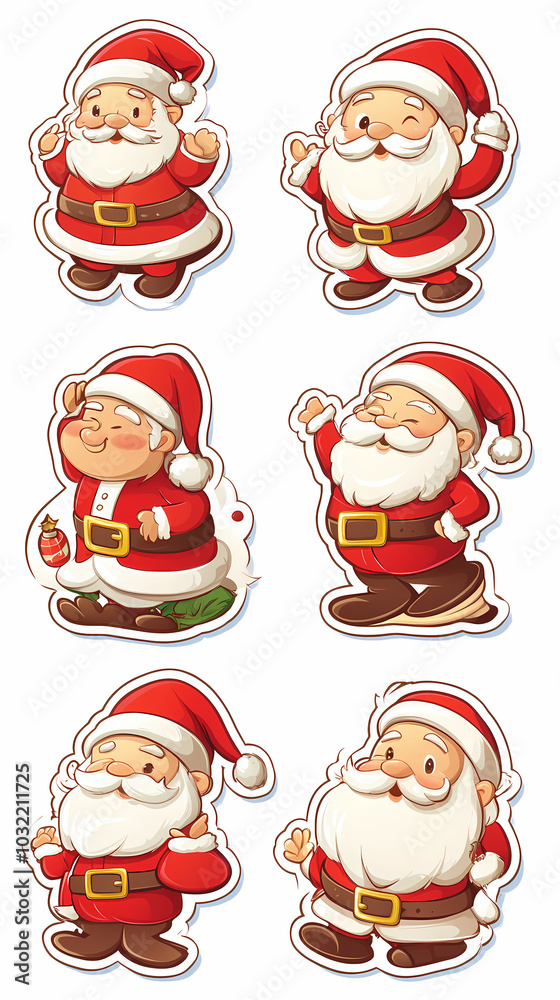 Santa claus sticker vector image Santa claus sticker vector image