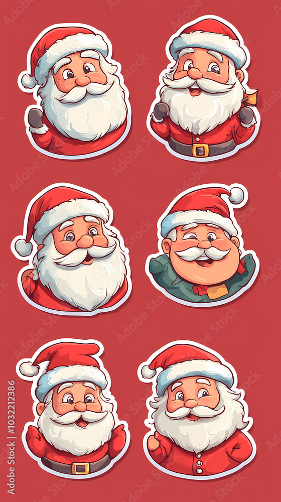 Santa claus sticker vector image Santa claus sticker vector image