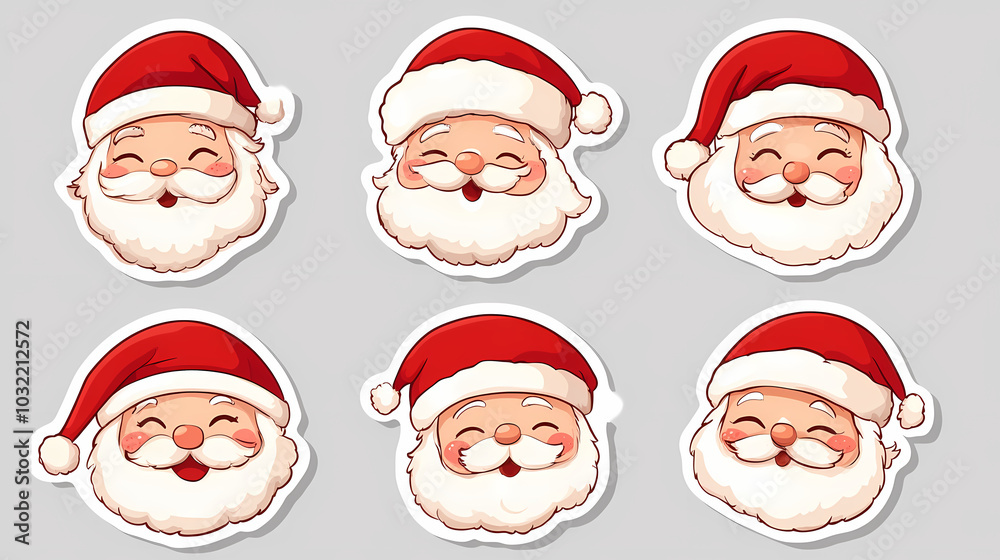 Santa claus sticker vector image Santa claus sticker vector image