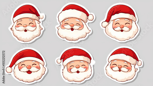 Santa claus sticker vector image