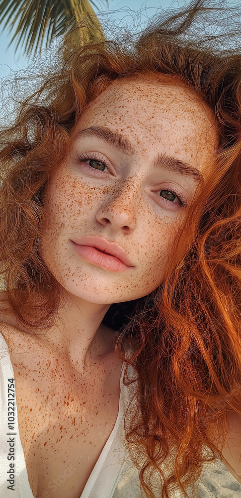 selfie of a beautiful young ginger woman selfie of a beautiful young ginger woman