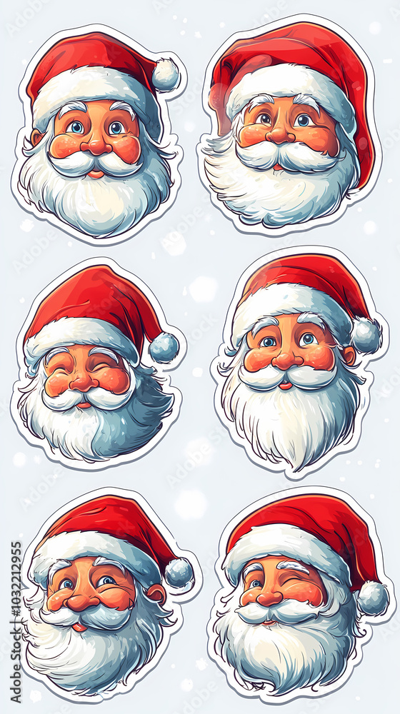 Santa claus sticker vector image Santa claus sticker vector image