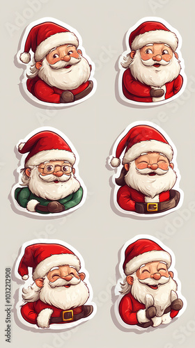 Santa claus sticker vector image