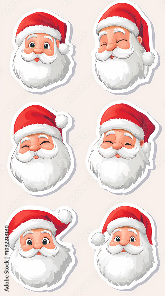 Santa claus sticker vector image