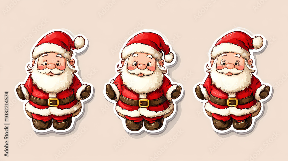 Santa claus sticker vector image Santa claus sticker vector image