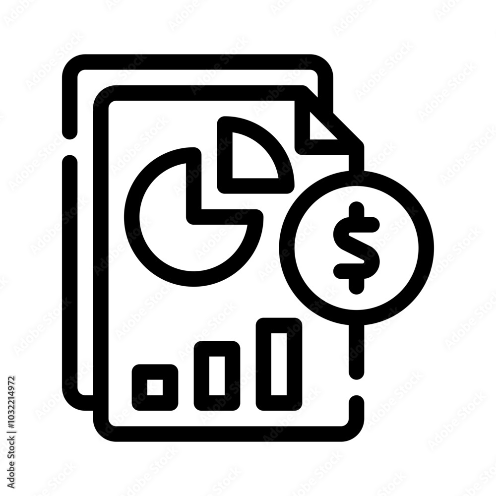Icon Report With Style Outline Icon Report With Style Outline