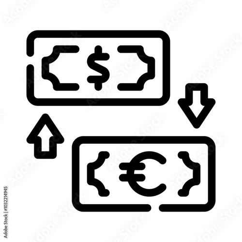 Icon Exchange With Style Outline