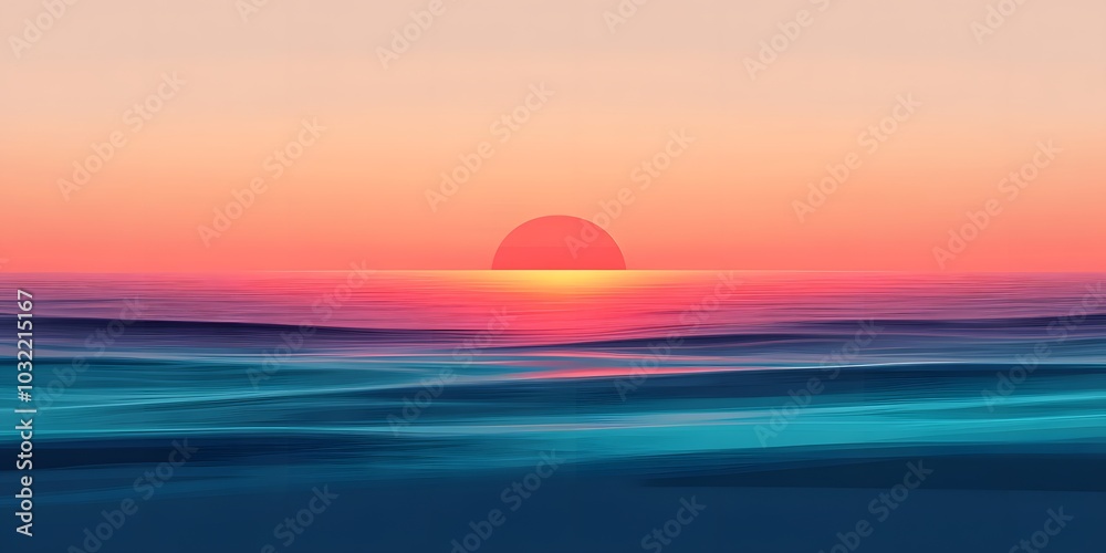 Minimalist Ocean Sunset Minimalist Ocean Sunset