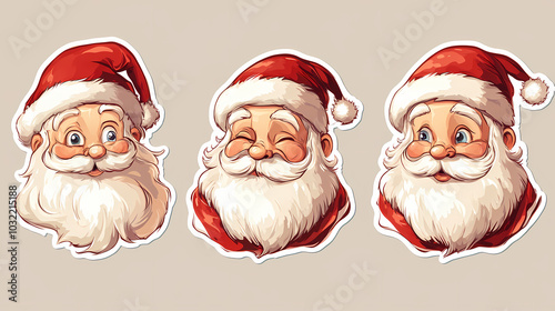 Santa claus sticker vector image