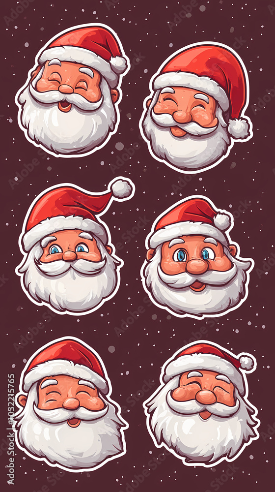 Santa claus sticker vector image Santa claus sticker vector image