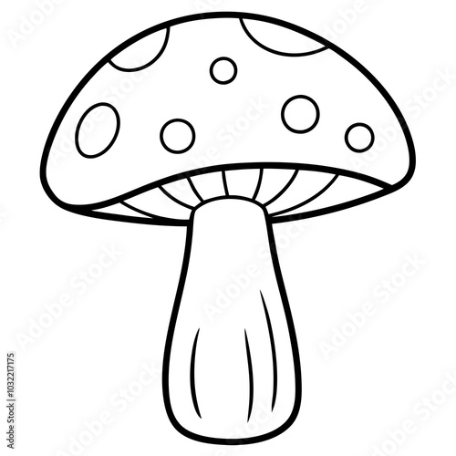 fly line art
 agaric amanita mushroom