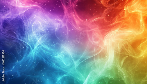 Surreal Neon Smoke Background with Glowing Abstract Colors and Dreamlike Digital Art Design