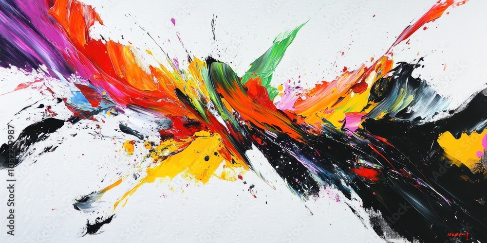 Abstract art with bright colors and thick paint. Abstract art with bright colors and thick paint.