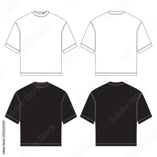 oversized tshirt mockup textile draw 