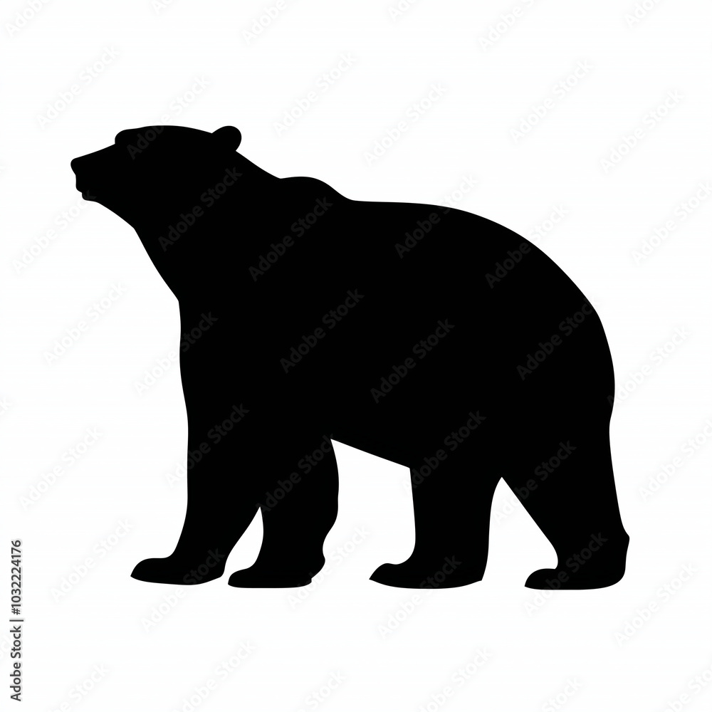 Fototapeta premium Silhouette of a polar bear standing