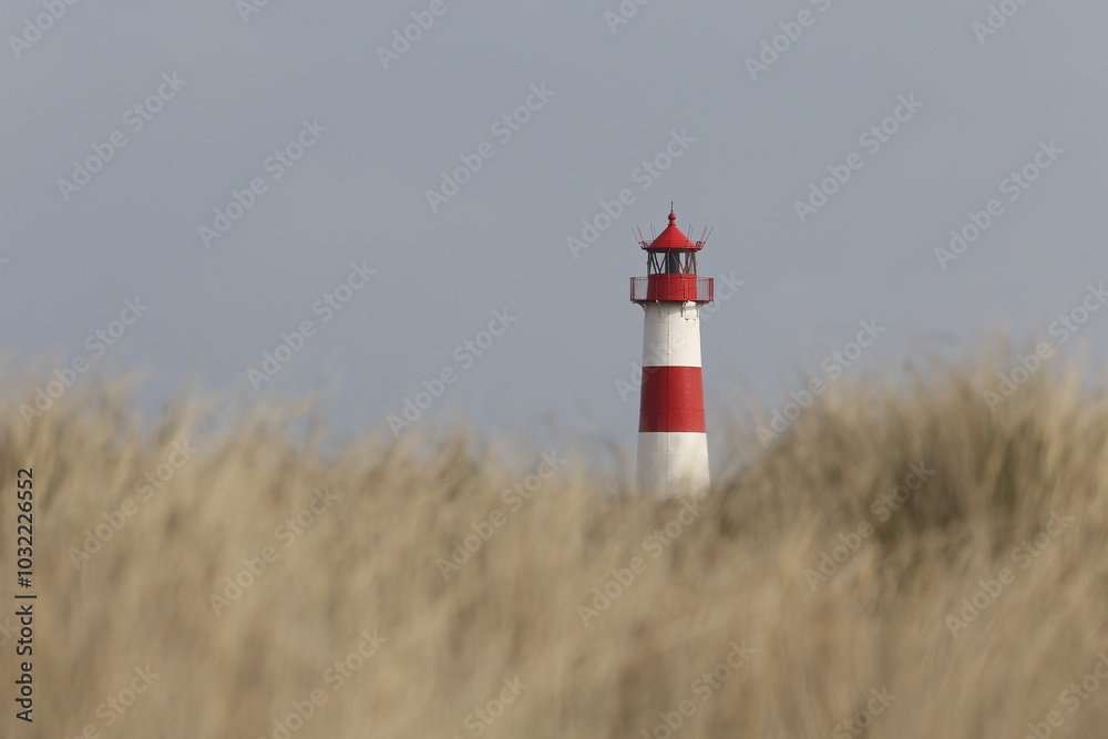 Leuchtturm auf Insel Sylt an der Nordsee Leuchtturm auf Insel Sylt an der Nordsee