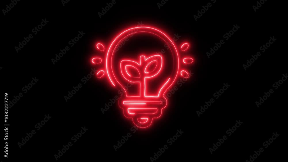 Glowing Creativity Icon in HD Video Neon Animation – Idea and Imagination Symbol on Black Background Glowing Creativity Icon in HD Video Neon Animation – Idea and Imagination Symbol on Black Background
