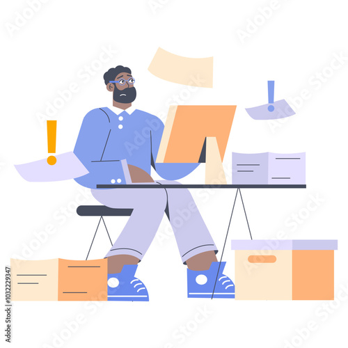 Businessman. Flat Vector Illustration