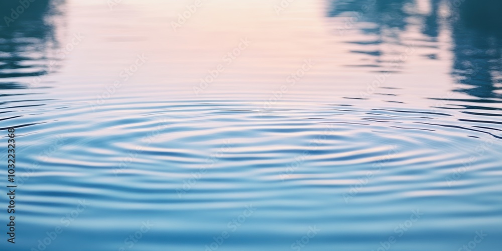 Ripples on a calm, blue water surface. Ripples on a calm, blue water surface.