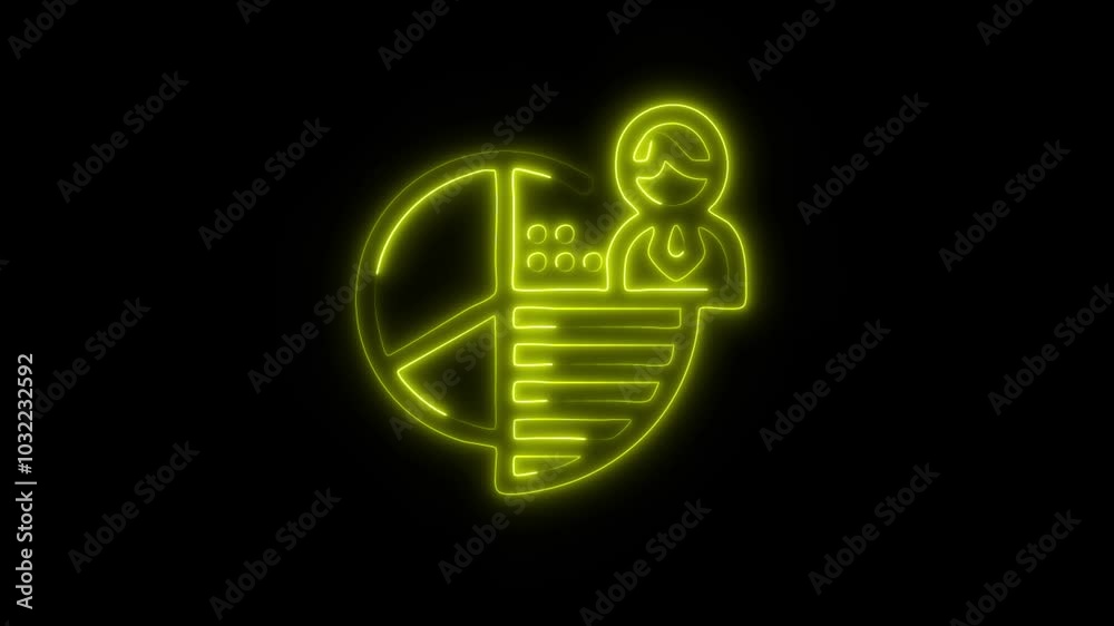 Glowing Customer Segmentation Icon in HD Video Neon Animation – Marketing and Analysis Symbol on Black Background Glowing Customer Segmentation Icon in HD Video Neon Animation – Marketing and Analysis Symbol on Black Background