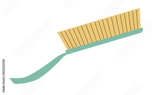 Cleaning brush. Washing tool in clip art style. Isolated vector illustration for your design