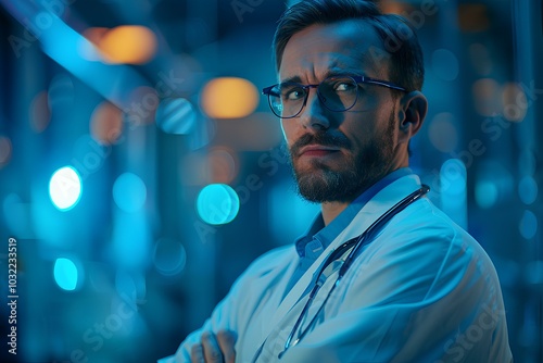 A man in a lab coat with a stethoscope