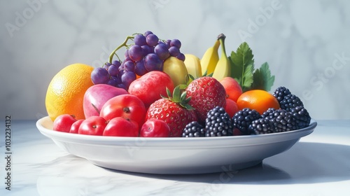 Color fruits, berries and vegetables