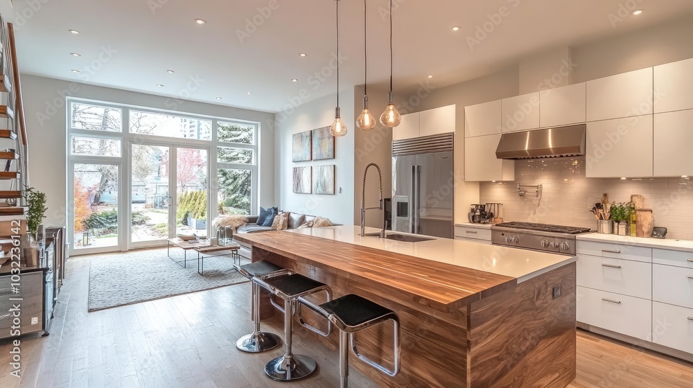 Modern Kitchen with Open Layout and Natural Light Modern Kitchen with Open Layout and Natural Light