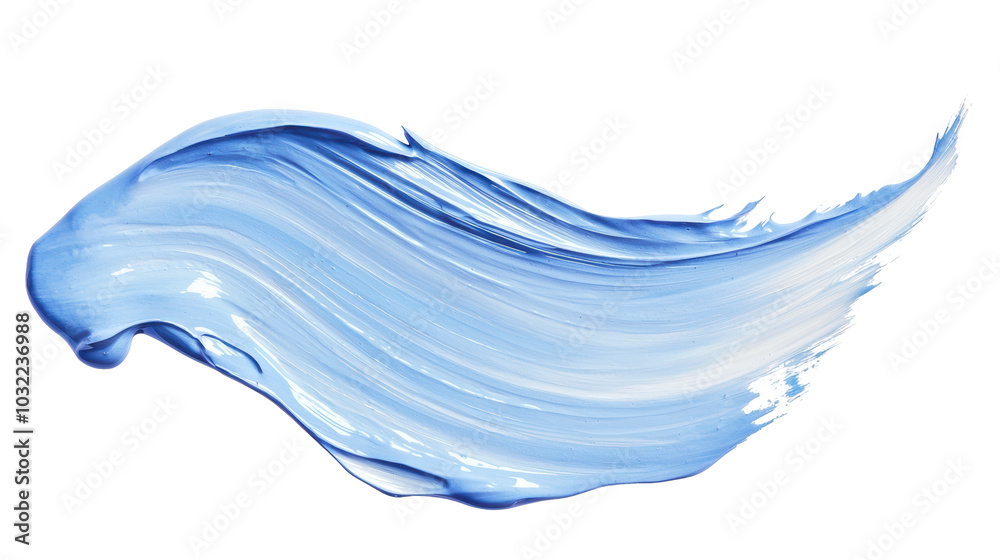 A smooth, flowing stroke of light blue paint against a transparent background, showcasing texture and movement. A smooth, flowing stroke of light blue paint against a transparent background, showcasing texture and movement.