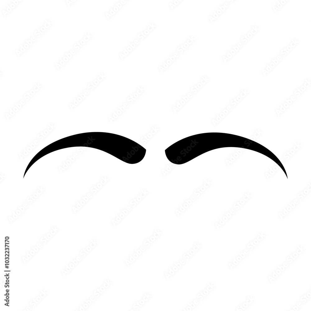 Brows icon vector. Eyebrow illustration sign. Forehead symbol or logo. Brows icon vector. Eyebrow illustration sign. Forehead symbol or logo.