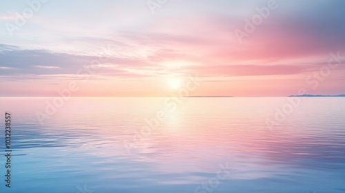 Serene Sunrise Over Calm Ocean Waters