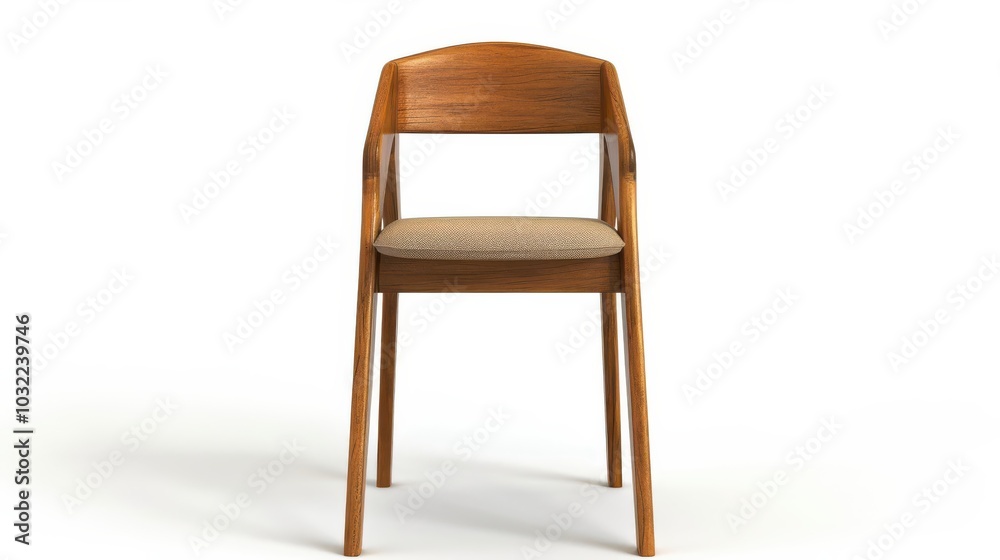 Elegant Dining Chair Isolated on White Background Suitable for Home Decor Elegant Dining Chair Isolated on White Background Suitable for Home Decor