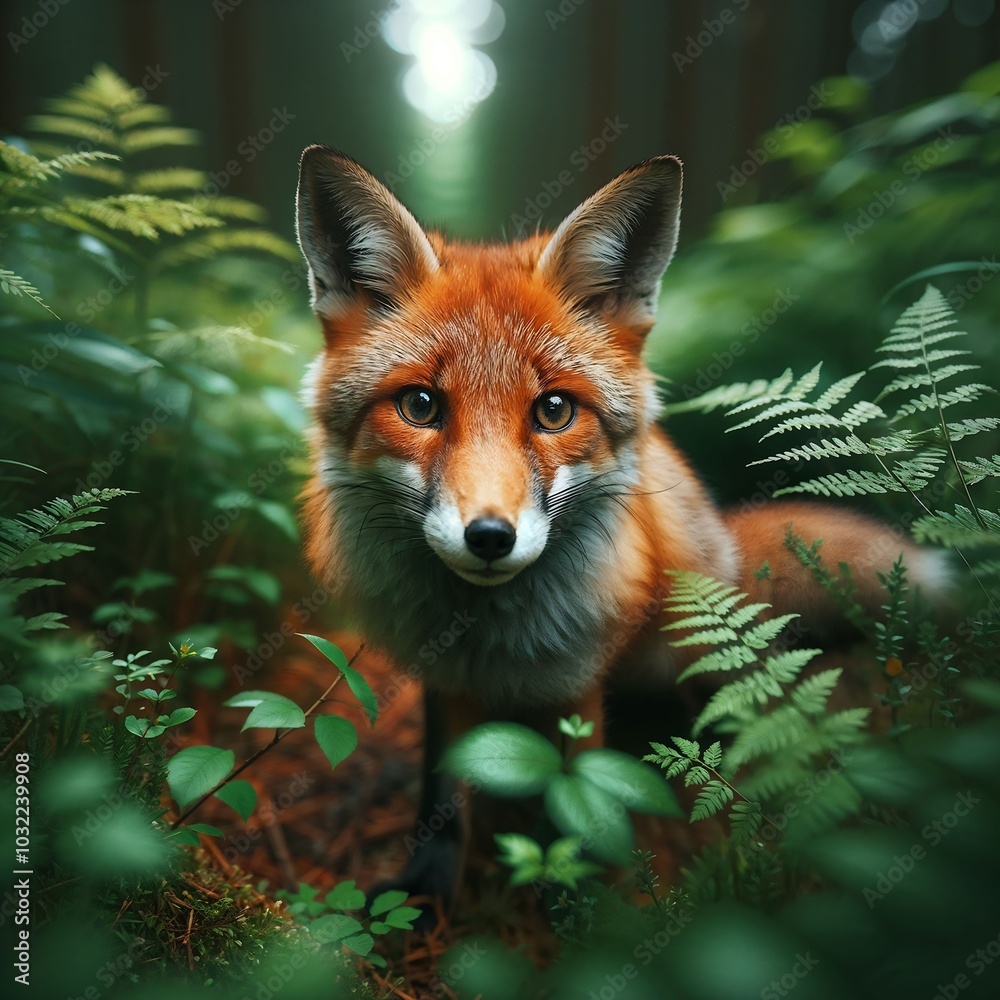 Obraz premium Portrait of Red fox, vulpes vulpes
