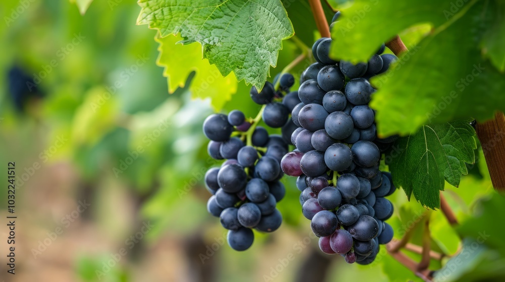 Gorgeous Vineyard: Captivating a Bunch of Grapes in Gorgeous Vineyard: Captivating a Bunch of Grapes in