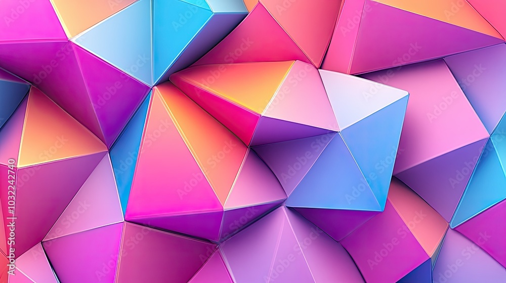 Vibrant Geometric Shapes in Pink and Blue Hues Vibrant Geometric Shapes in Pink and Blue Hues