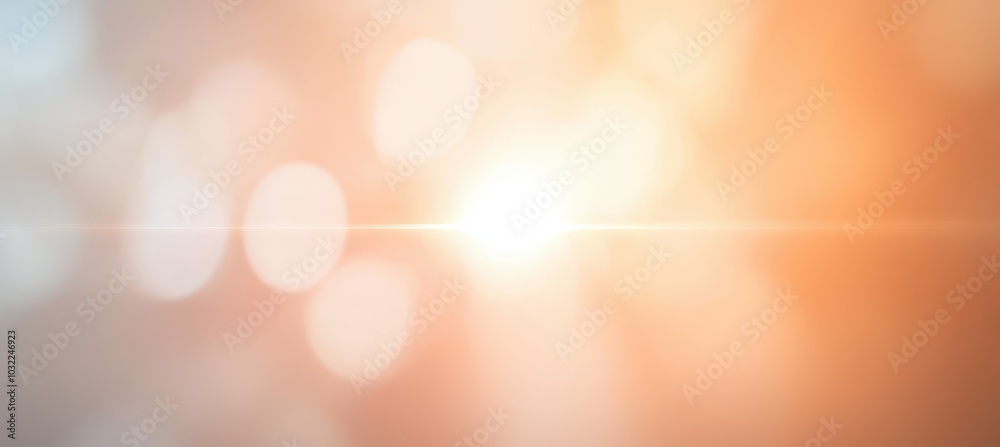 Abstract glowing light background with warm tones and bokeh effect