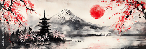 Mt. Fuji, panorama wallpaper, a breathtaking natural beauty