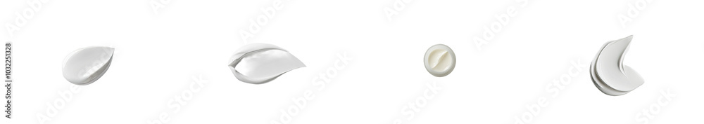 An isolated white cosmetic cream on a transparent background An isolated white cosmetic cream on a transparent background