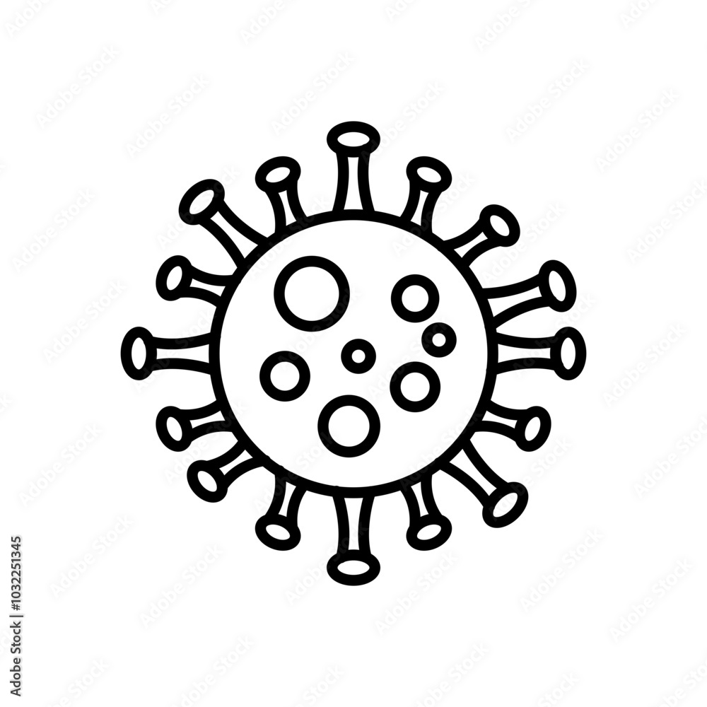 Covid 19 Outline Icon, Vector illustration Covid 19 Outline Icon, Vector illustration
